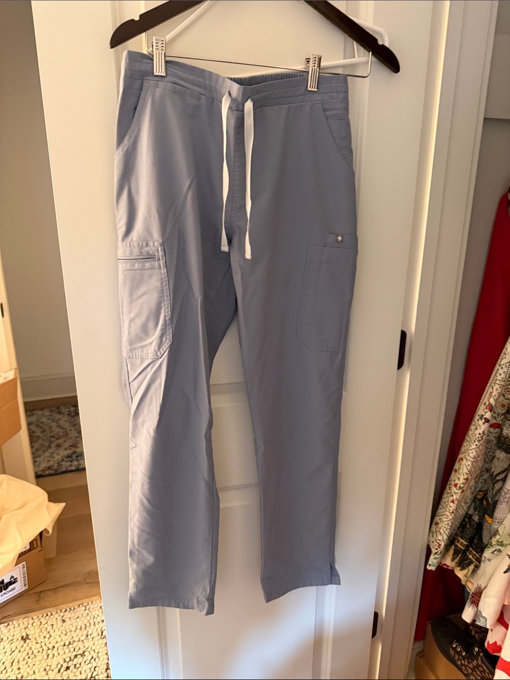 Figs Yola Scrub Pant Small Space Dye Vapor Blue rare!